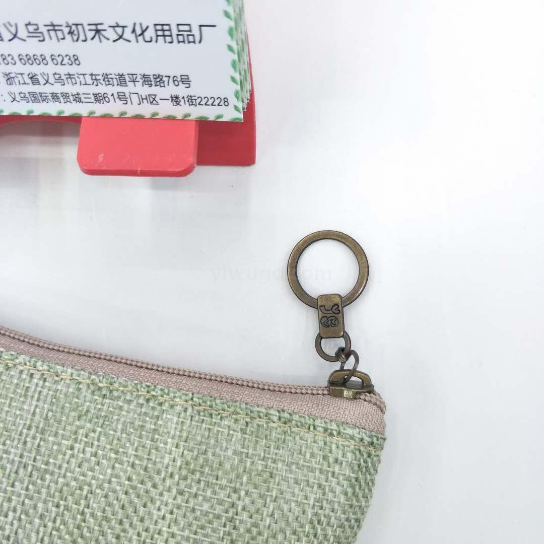 Buhechu New Plain Linen Color Matching Waterproof Coin Purse Card Holder Key Case Buggy Bag Factory Direct Sales Customizable