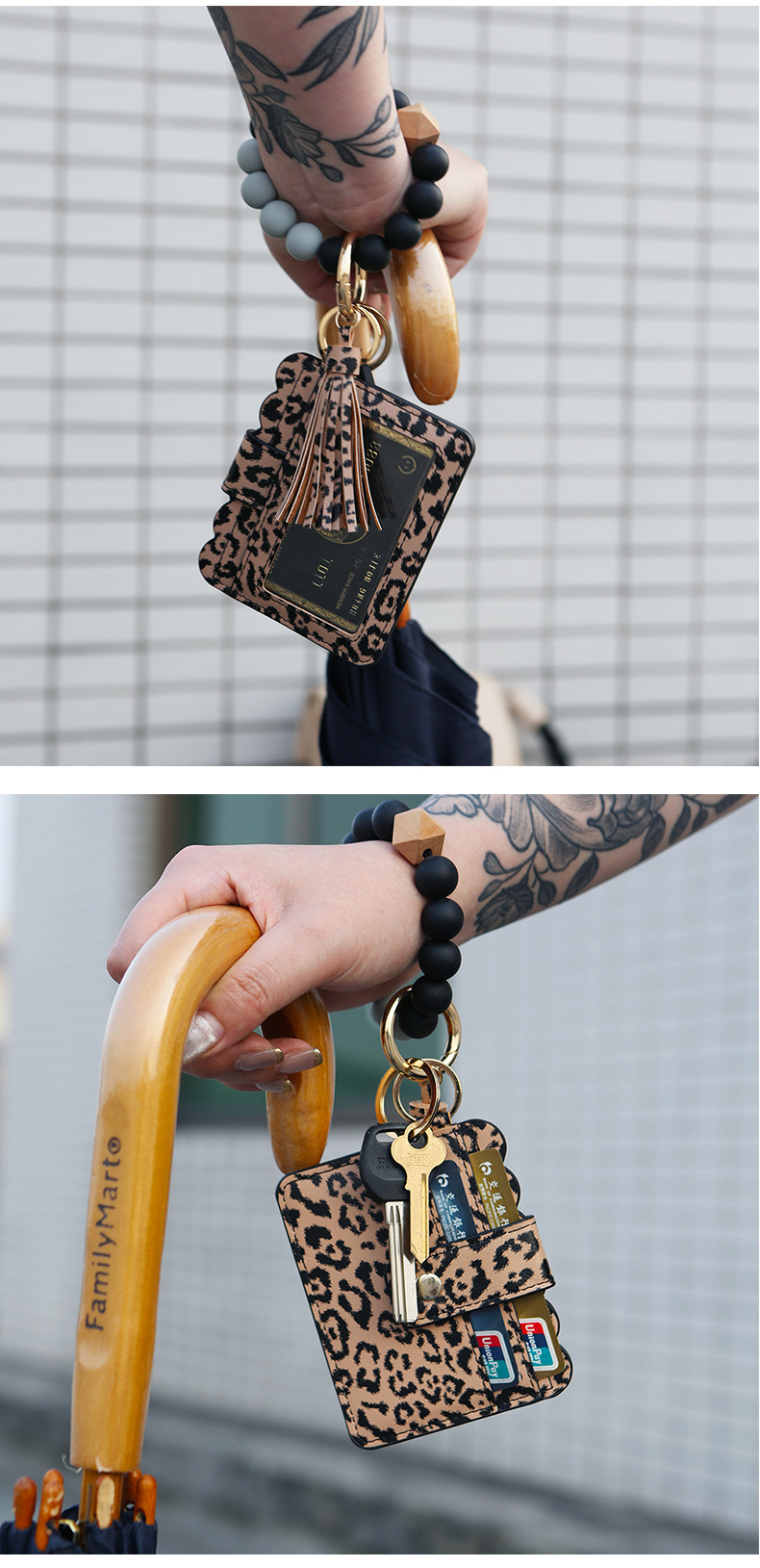 Color Silicone Beads Bracelet Bracelet Keychain Female Foreign Trade Amazon Pu Tassel Card Bag Silicone Bracelet Key Ring Color Silicone Beads Bracelet Bracelet Keychain Female Foreign Trade Amazon Pu Tassel Card Bag Silicone Bracelet Key Ring