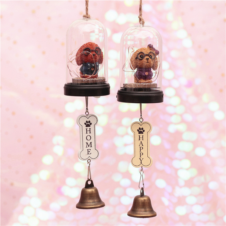 Graduation couple dog star light wind bell hang decoration creative personality decoration Graduation couple dog star light wind bell hang decoration creative personality decoration