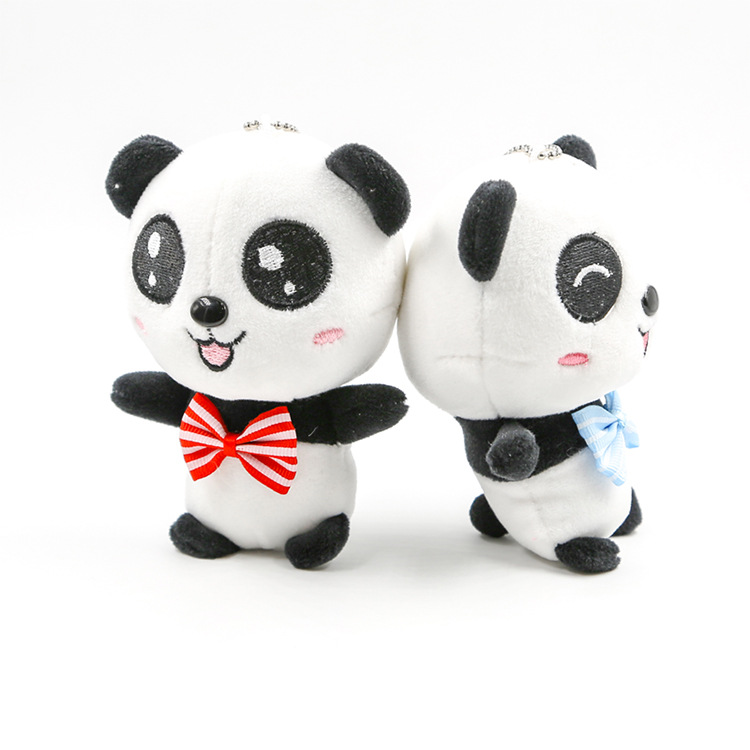 Super soft panda plush pendant key chain four sides play panda doll move bag hang decoration doll machine dolls Super soft panda plush pendant key chain four sides play panda doll move bag hang decoration doll machine dolls