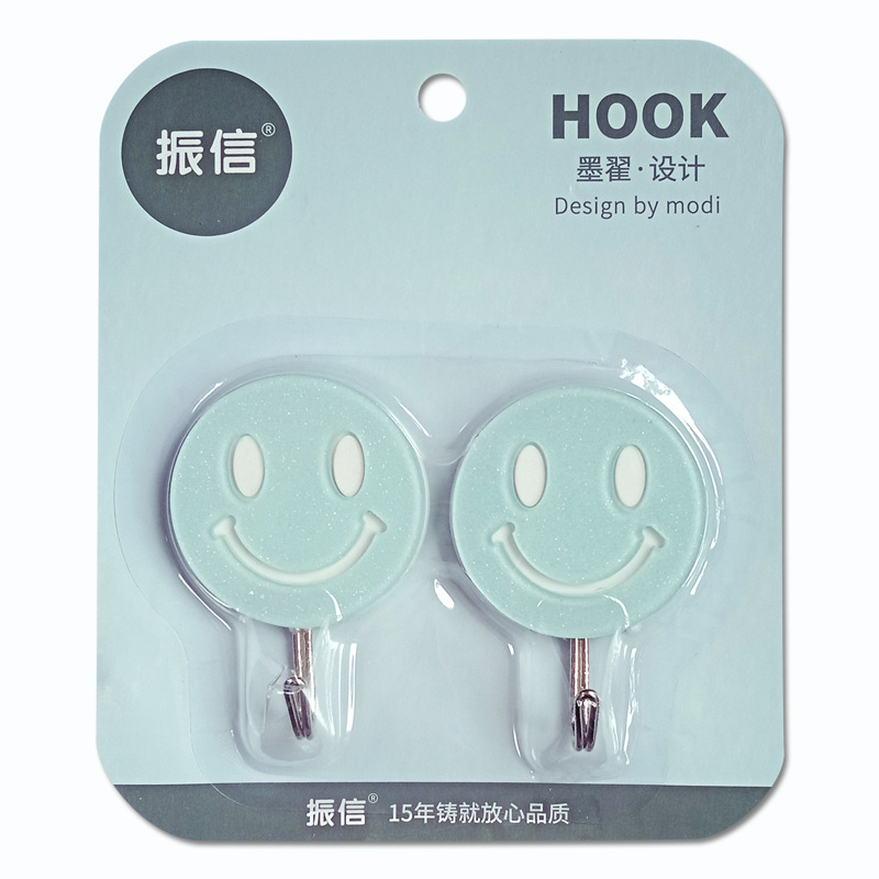 Acrylic hang-hook stars stick hook smiling face creative hook