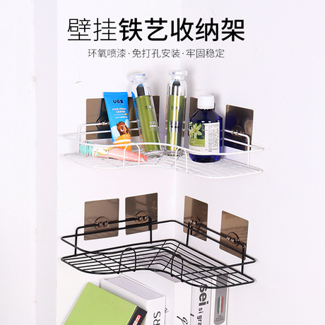 The bathroom does not punch The hole corner to buy thing to wear toilet tie yi receives a kitchen wall to hang wei yu horn frame