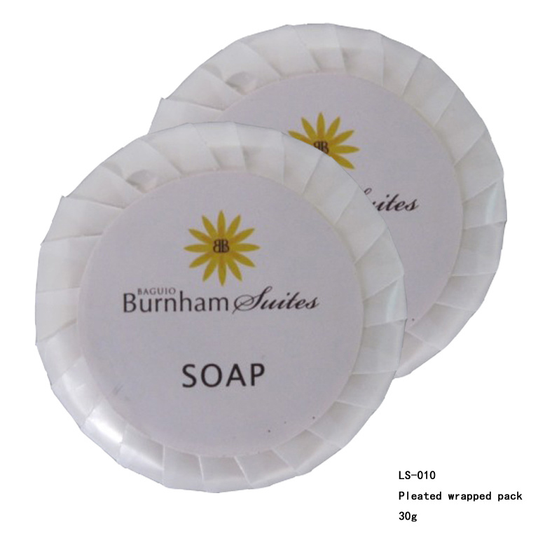 Small round Color Hotel Soap Pleated Wrapped Soap Hotel Guest Room Disposable Soap Fixed Logo