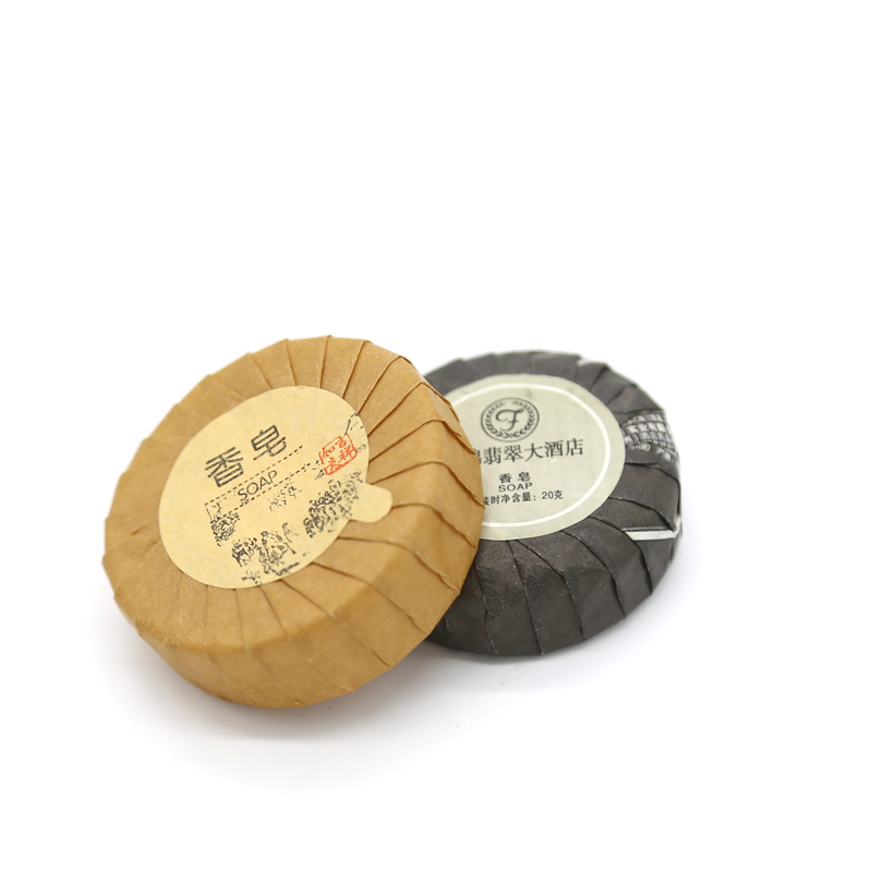 Yiwu wooden cotton hotel supplies disposable soap can be customized logo