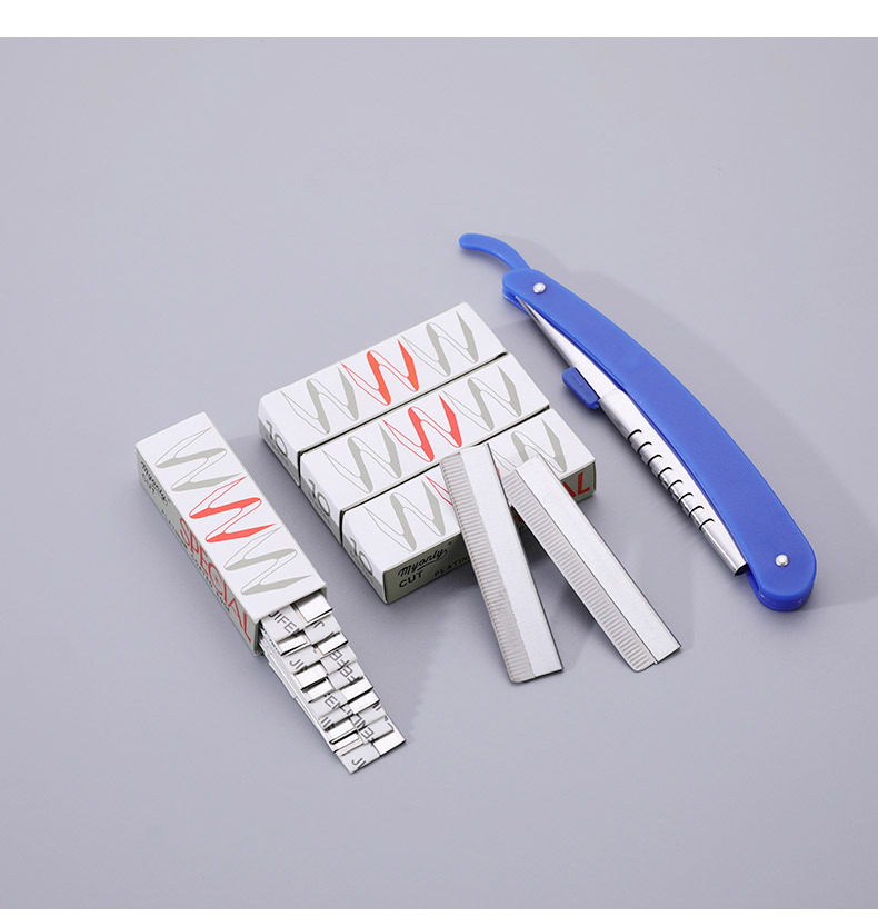 10Piece Eyebrow Razor Stainless Steel Eyebrow ScraperPiece Corrugated Blade Disposable EyeBrow Knife Tattoo Beauty Blade