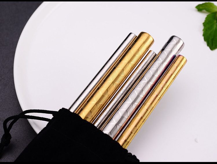 304 stainless steel straw non - the disposable straw set creative milk tea coffee beverage metal silica gel head straw