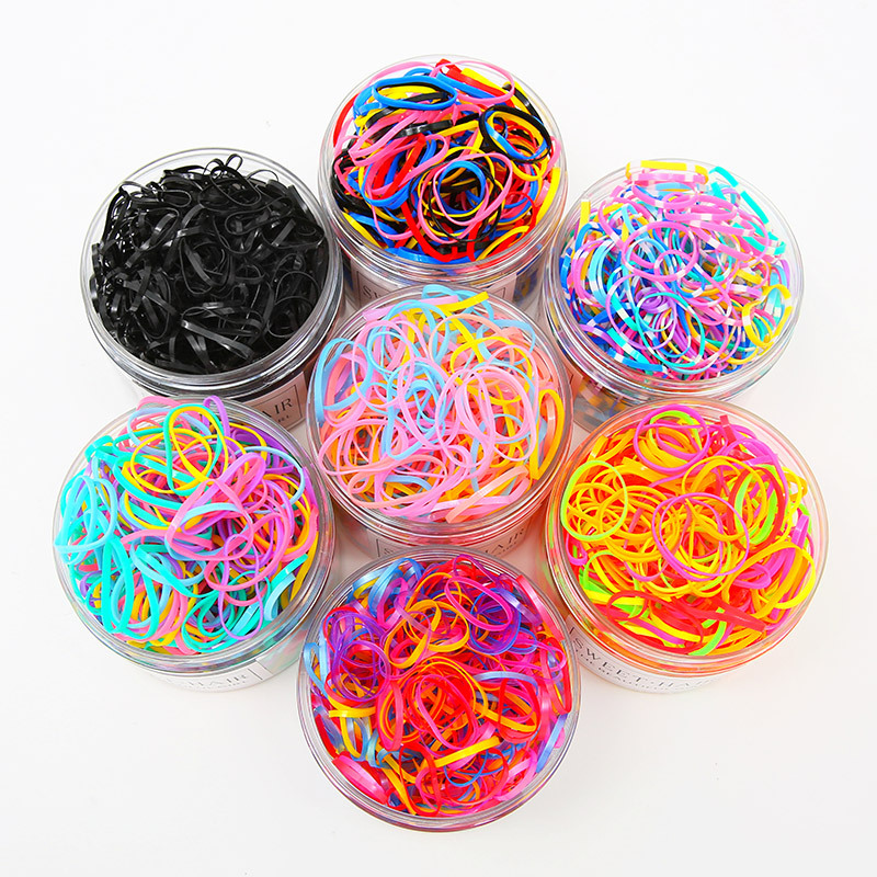 Colored Headband Female Black Korean Style Children Cute Thickening Disposable Elastic Band Hair Rope Headdress Internet Celebrity Hair Ring