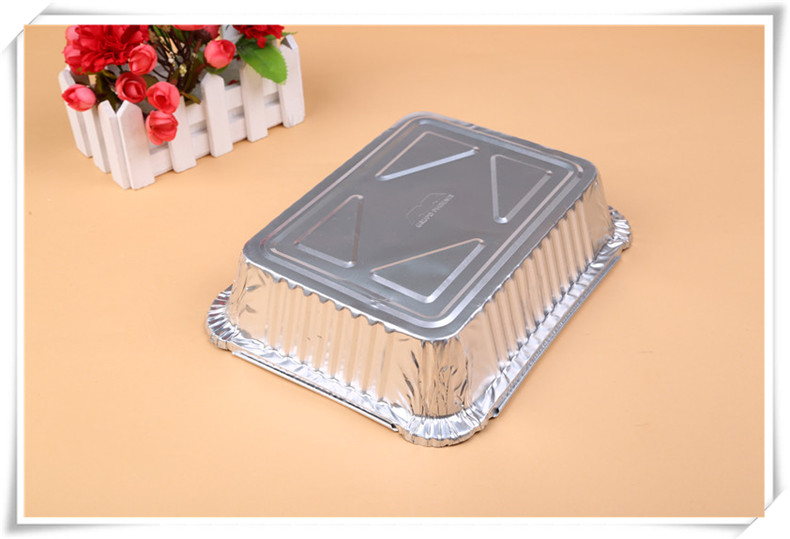 Disposable Barbecue Tin Tray Rectangular Foil Plate Take out Take Away Foil Box