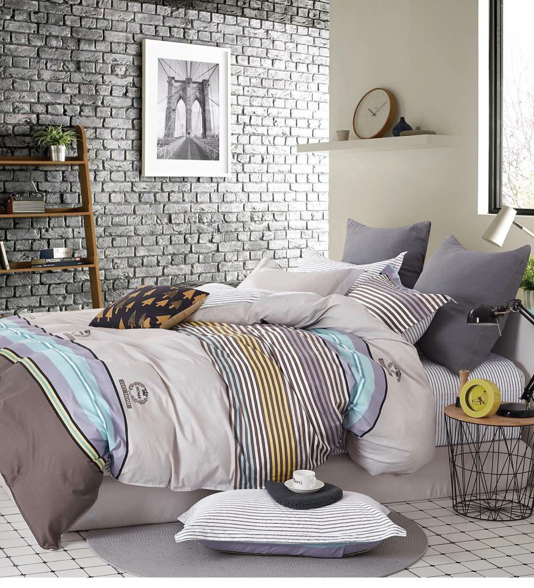 Four-Piece Bedding Set Pure Cotton Bed Sheet Duvet Cover Cotton Foreign Trade Gifts Customized