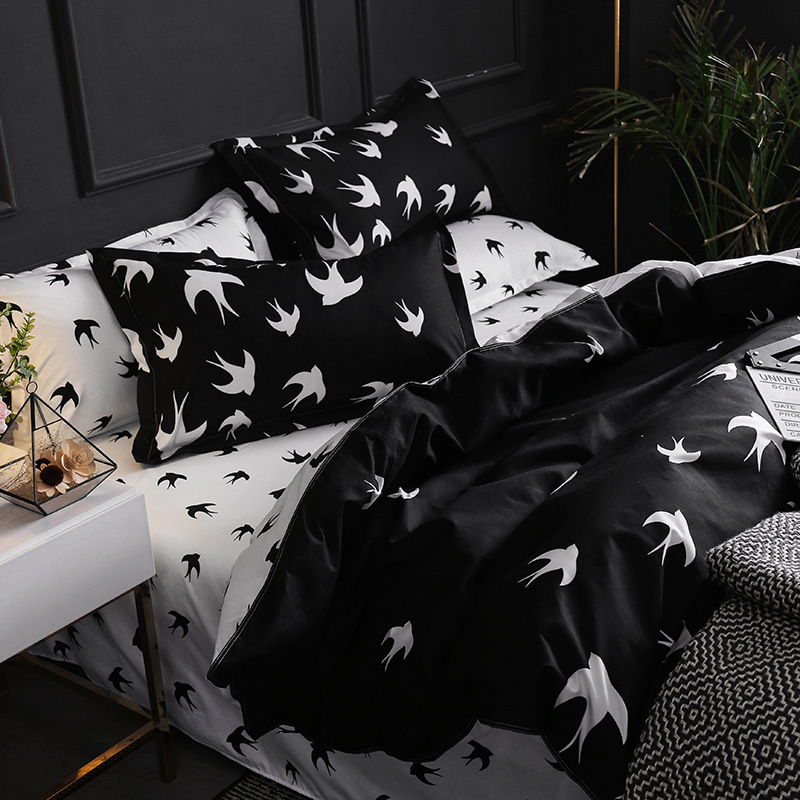 Fashion Simple Solid Color Four-Piece Bedding Set