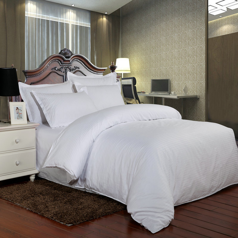 Four-Piece Bedding Set Three-Piece Solid Color Bed Sheet Fitted Sheet Hotel Factory Direct Supply