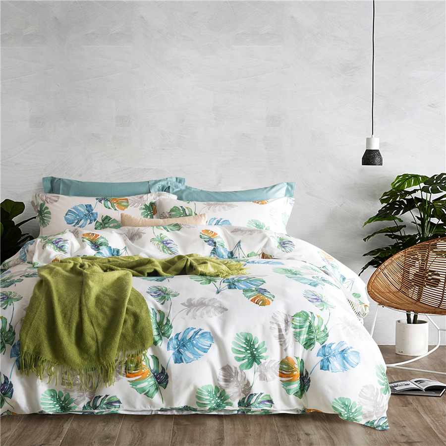 New 60 Cotton Satin Four-Piece Set Egyptian Long-Staple Cotton Home Foreign Trade Bedding Set