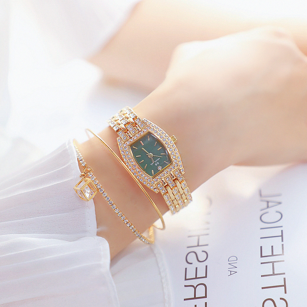 BS New Arrival Hot Sale Watch Factory Direct Sales Foreign Trade Linked List Customization Women's Watch Full of Diamonds One Piece Dropshipping Fa1595