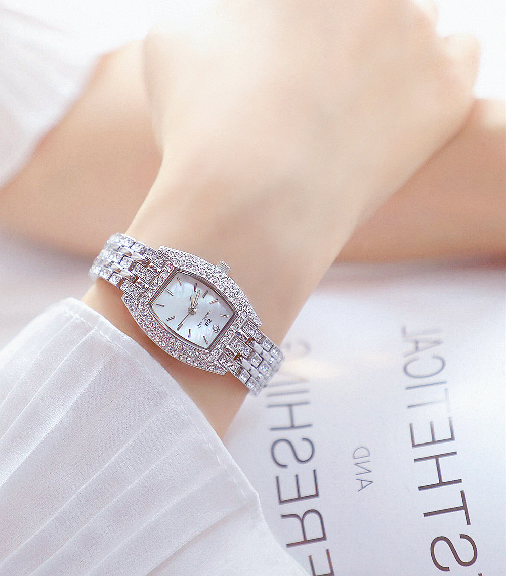 BS New Arrival Hot Sale Watch Factory Direct Sales Foreign Trade Linked List Customization Women's Watch Full of Diamonds One Piece Dropshipping Fa1595