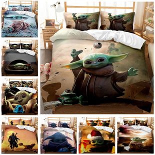 Animal Leopard Foreign Trade European and American Fashion Bed Sheet Quilt Cover 3D Digital Printing Student Dormitory Three-Piece Set Bedding Set