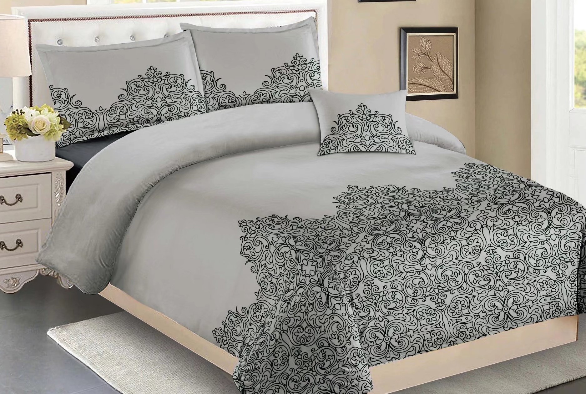 European Style Small Flower Simple Fashion Four-Piece Bedding Set Fitted Sheet and Bed Sheet Pillowcase European Style Small Flower Simple Fashion Four-Piece Bedding Set Fitted Sheet and Bed Sheet Pillowcase