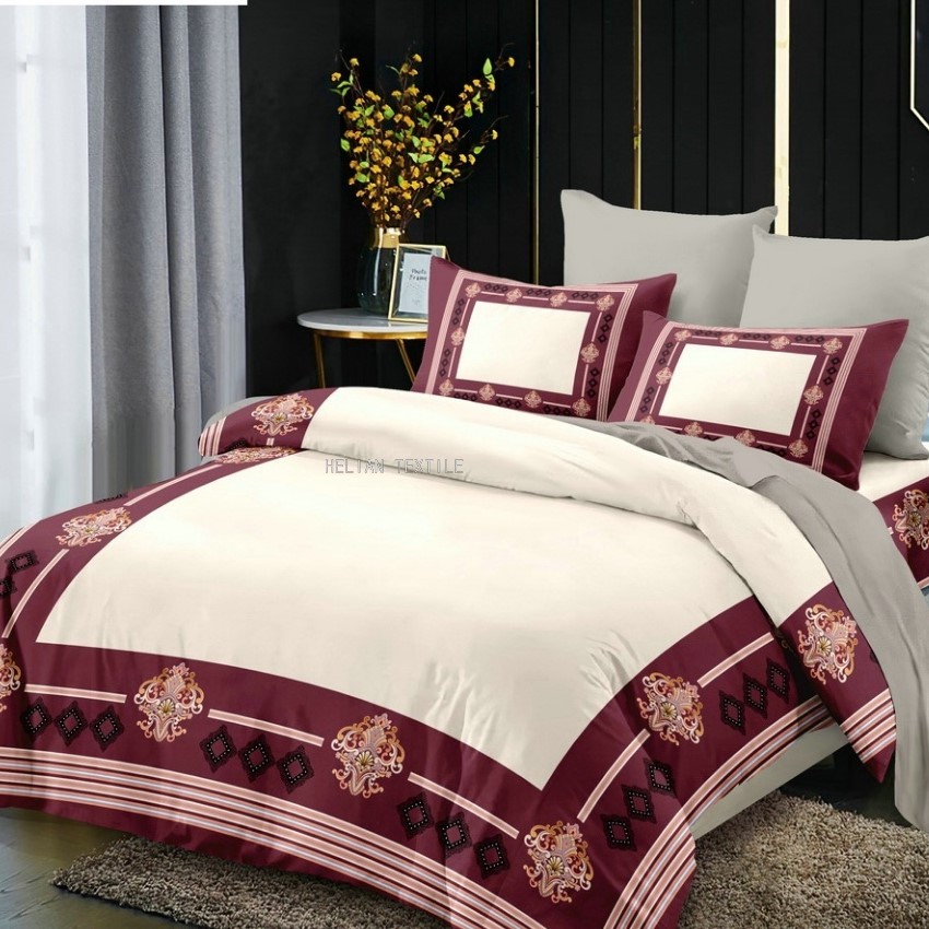 Digital Printing and Dyeing Brushed Four-Piece Bedding Set Rhinestone Velvet Duvet Cover AB Kit 150G 120/90/80G