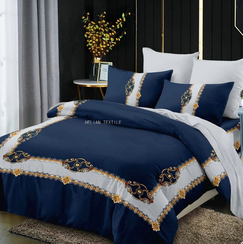Digital Printing and Dyeing Brushed Four-Piece Bedding Set Rhinestone Velvet Duvet Cover AB Kit 150G 120/90/80G Digital Printing and Dyeing Brushed Four-Piece Bedding Set Rhinestone Velvet Duvet Cover AB Kit 150G 120/90/80G