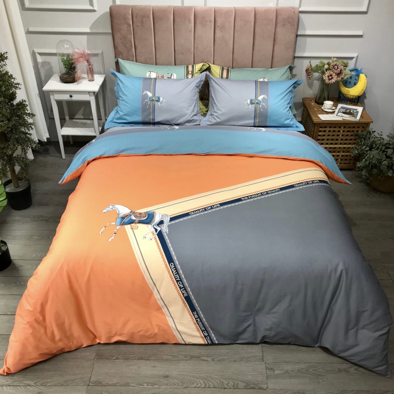 2021 New Cotton Large Version Printed Four-Piece Bedding Set 13372 Large Version Printing Bedding Four-Piece Set Wholesale
