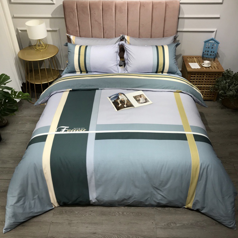 2021 New Cotton Large Version Printed Four-Piece Bedding Set 13372 Large Version Printing Bedding Four-Piece Set Wholesale