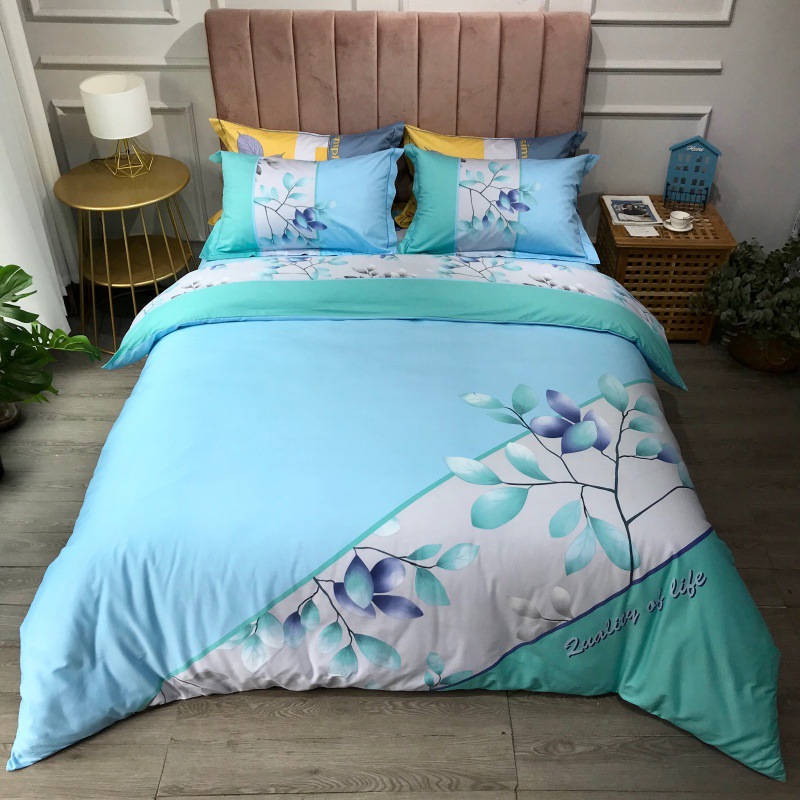 2021 New Cotton Large Version Printed Four-Piece Bedding Set 13372 Large Version Printing Bedding Four-Piece Set Wholesale