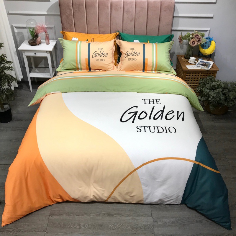2021 New Cotton Large Version Printed Four-Piece Bedding Set 13372 Large Version Printing Bedding Four-Piece Set Wholesale