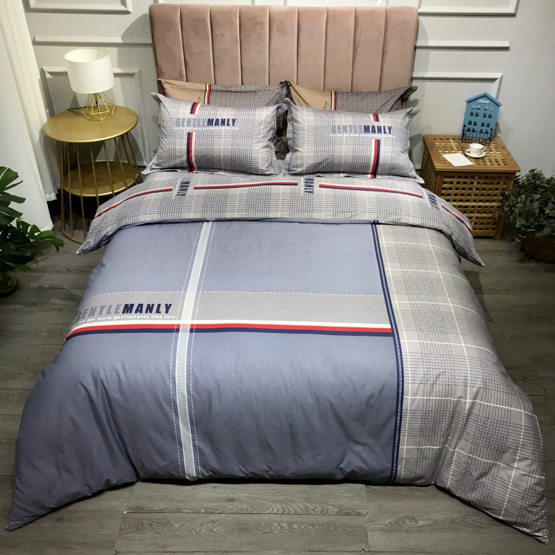2021 New Cotton Large Version Printed Four-Piece Bedding Set 13372 Large Version Printing Bedding Four-Piece Set Wholesale