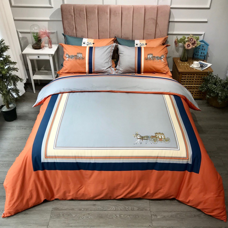 2021 New Cotton Large Version Printed Four-Piece Bedding Set 13372 Large Version Printing Bedding Four-Piece Set Wholesale