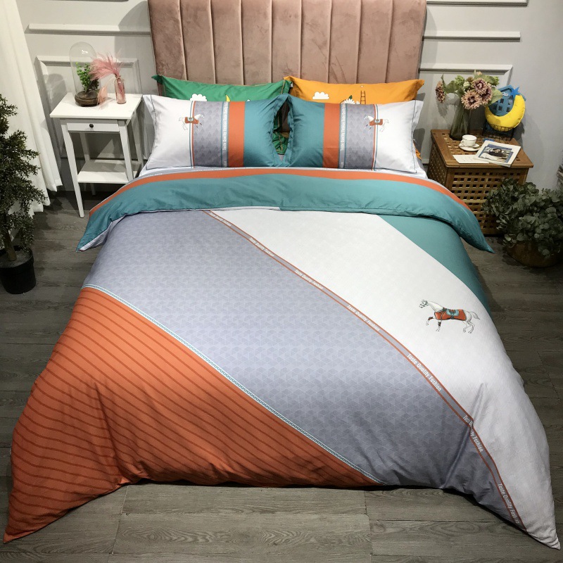 2021 New Cotton Large Version Printed Four-Piece Bedding Set 13372 Large Version Printing Bedding Four-Piece Set Wholesale