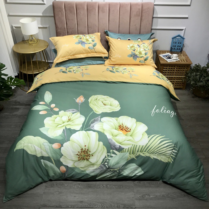 2021 New Cotton Large Version Printed Four-Piece Bedding Set 13372 Large Version Printing Bedding Four-Piece Set Wholesale