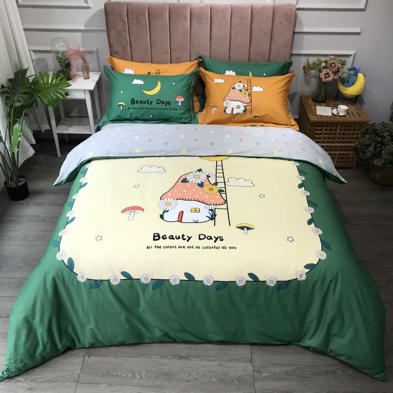 2021 New Cotton Large Version Printed Four-Piece Bedding Set 13372 Large Version Printing Bedding Four-Piece Set Wholesale