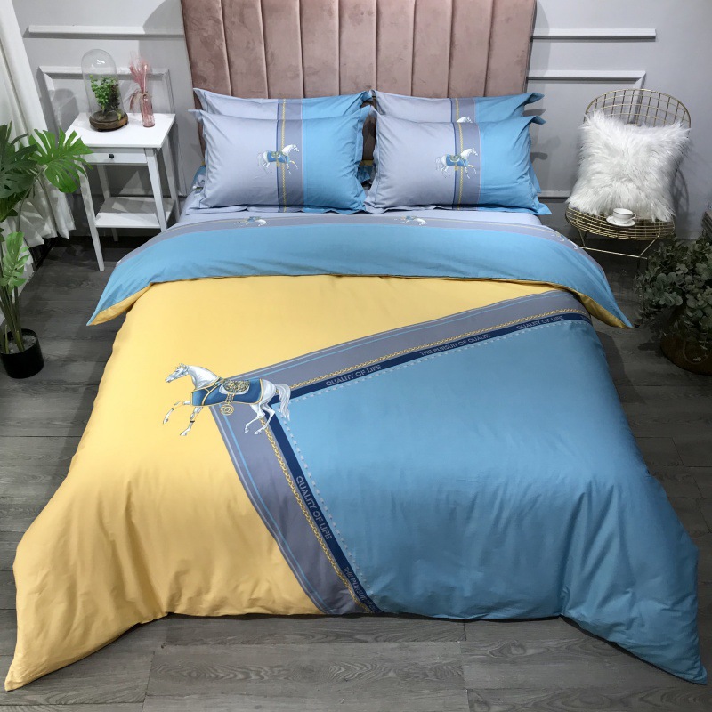 2021 New Cotton Large Version Printed Four-Piece Bedding Set 13372 Large Version Printing Bedding Four-Piece Set Wholesale