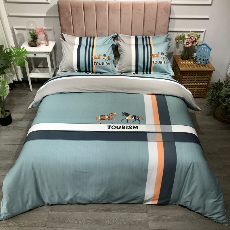 2021 New Cotton Large Version Printed Four-Piece Bedding Set 13372 Large Version Printing Bedding Four-Piece Set Wholesale