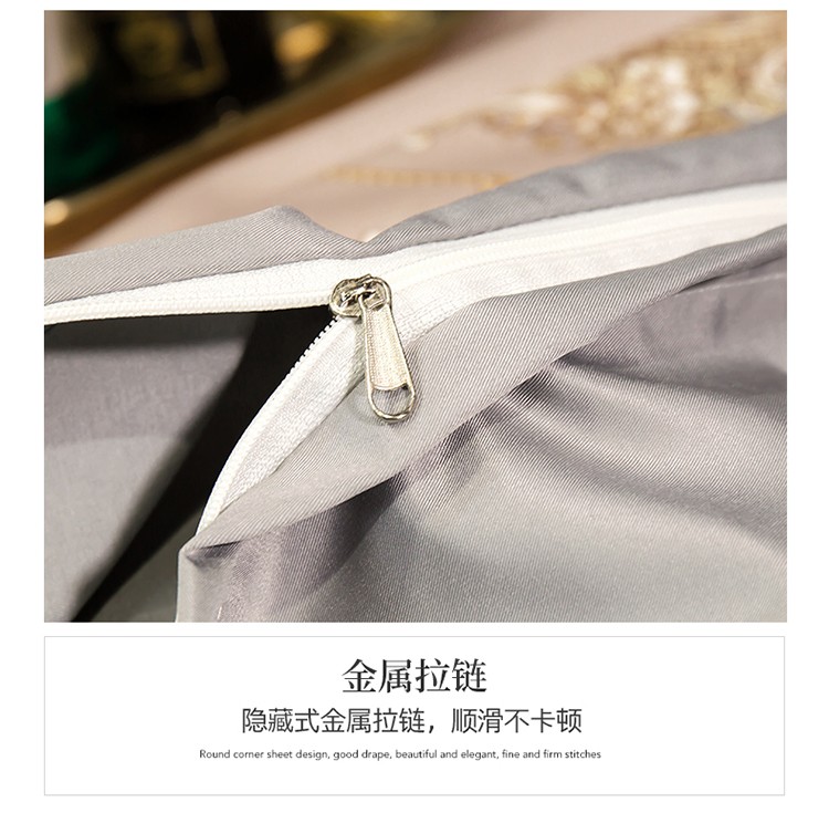 Internet Celebrity Live Embroidery Imitation 100 Pieces Blue Essence Tencel Printed Four-Piece Bedding Set Can Be Labeled Internet Celebrity Live Embroidery Imitation 100 Pieces Blue Essence Tencel Printed Four-Piece Bedding Set Can Be Labeled