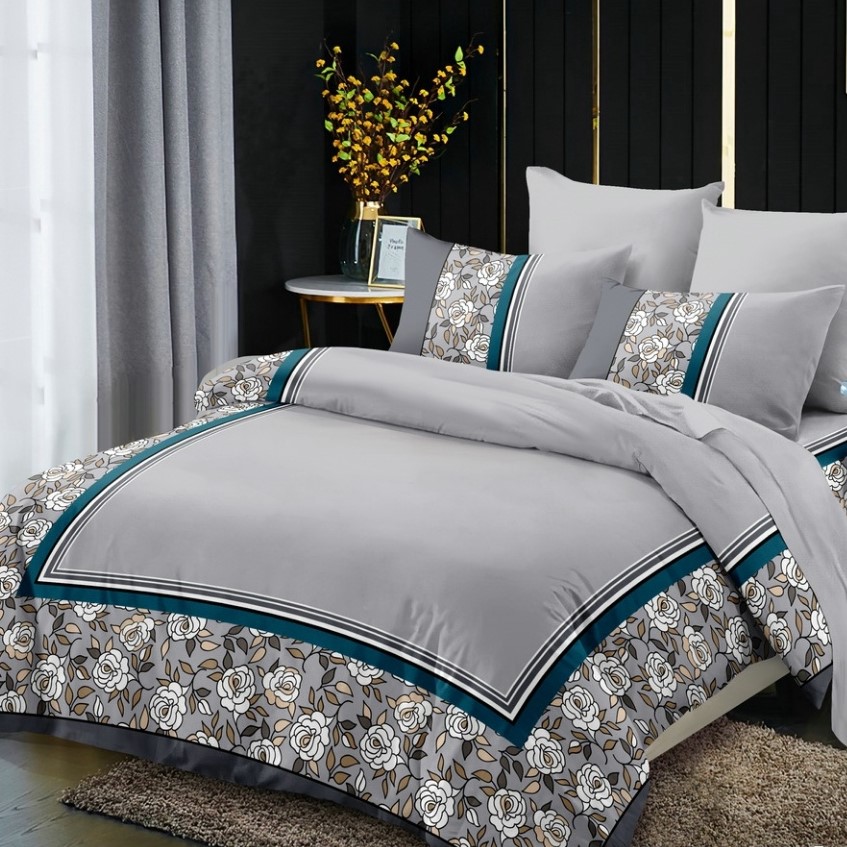 Digital Printing and Dyeing Brushed Four-Piece Bedding Set Rhinestone Velvet Duvet Cover AB Kit 150G 120/90/80G Digital Printing and Dyeing Brushed Four-Piece Bedding Set Rhinestone Velvet Duvet Cover AB Kit 150G 120/90/80G