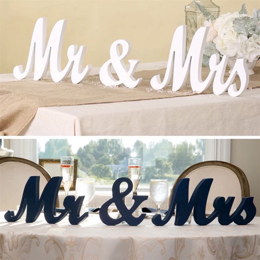 Wedding list number letters