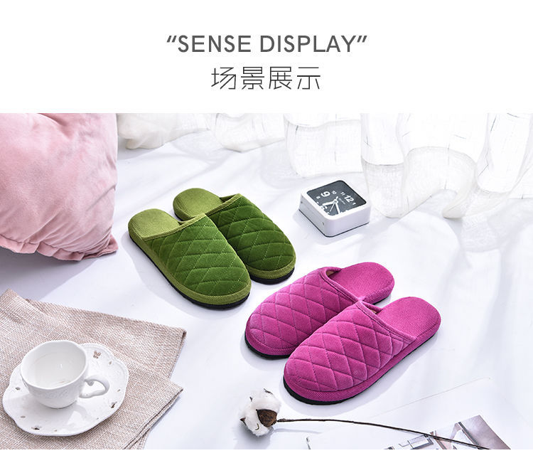 Trade Running Couple Winter Male and Female Home Warm Indoor Cotton Corduroy Non-Slip Soft Bottom Woolen Slipper Trade Running Couple Winter Male and Female Home Warm Indoor Cotton Corduroy Non-Slip Soft Bottom Woolen Slipper