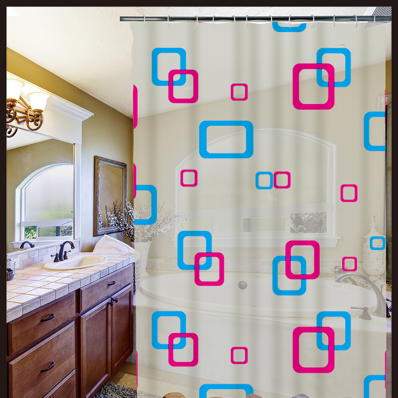 1.8*1.8 Bathroom Waterproof Mildew Shower Curtain Cloth Bath Punch-Free Shower Room Partition Hanging Curtain Bathroom Shower Curtain 1.8*1.8 Bathroom Waterproof Mildew Shower Curtain Cloth Bath Punch-Free Shower Room Partition Hanging Curtain Bathroom Shower Curtain