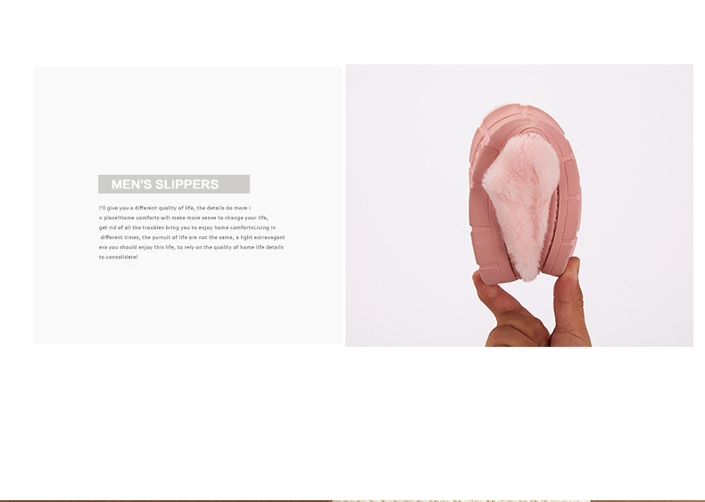 slipper family autumn winter couple web celebrity men and women cute plush indoor simple Korean version of warm non-slip slipper family autumn winter couple web celebrity men and women cute plush indoor simple Korean version of warm non-slip