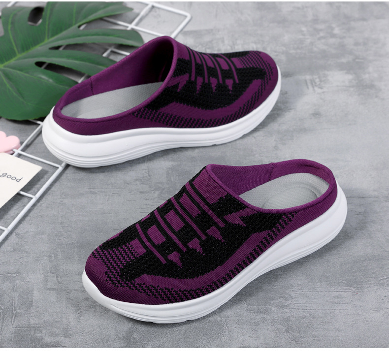 Semi Slipper Women's Shoes New Spring Summer Outerwear 41 Fly Woven Mesh Casual Shoes 42 Breathable Slip-on Lazybones' Shoes 36-43 Semi Slipper Women's Shoes New Spring Summer Outerwear 41 Fly Woven Mesh Casual Shoes 42 Breathable Slip-on Lazybones' Shoes 36-43
