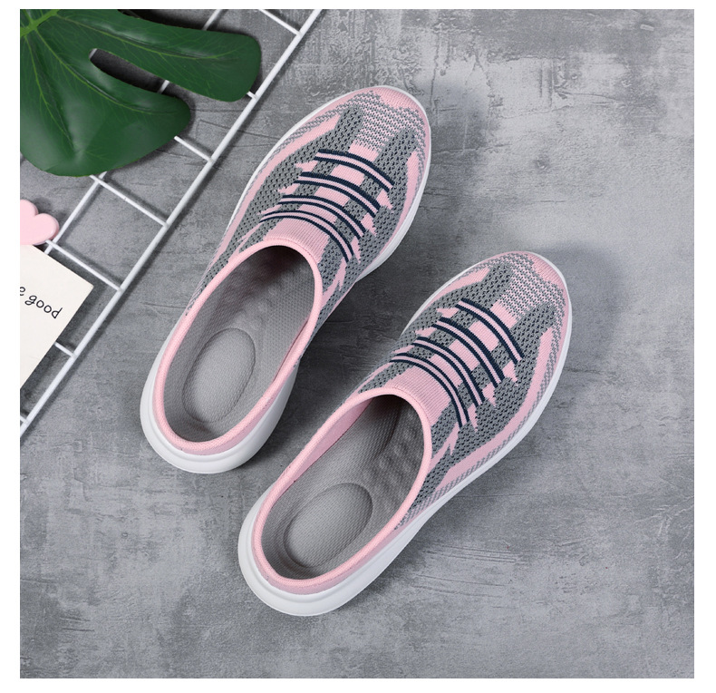 Semi Slipper Women's Shoes New Spring Summer Outerwear 41 Fly Woven Mesh Casual Shoes 42 Breathable Slip-on Lazybones' Shoes 36-43 Semi Slipper Women's Shoes New Spring Summer Outerwear 41 Fly Woven Mesh Casual Shoes 42 Breathable Slip-on Lazybones' Shoes 36-43
