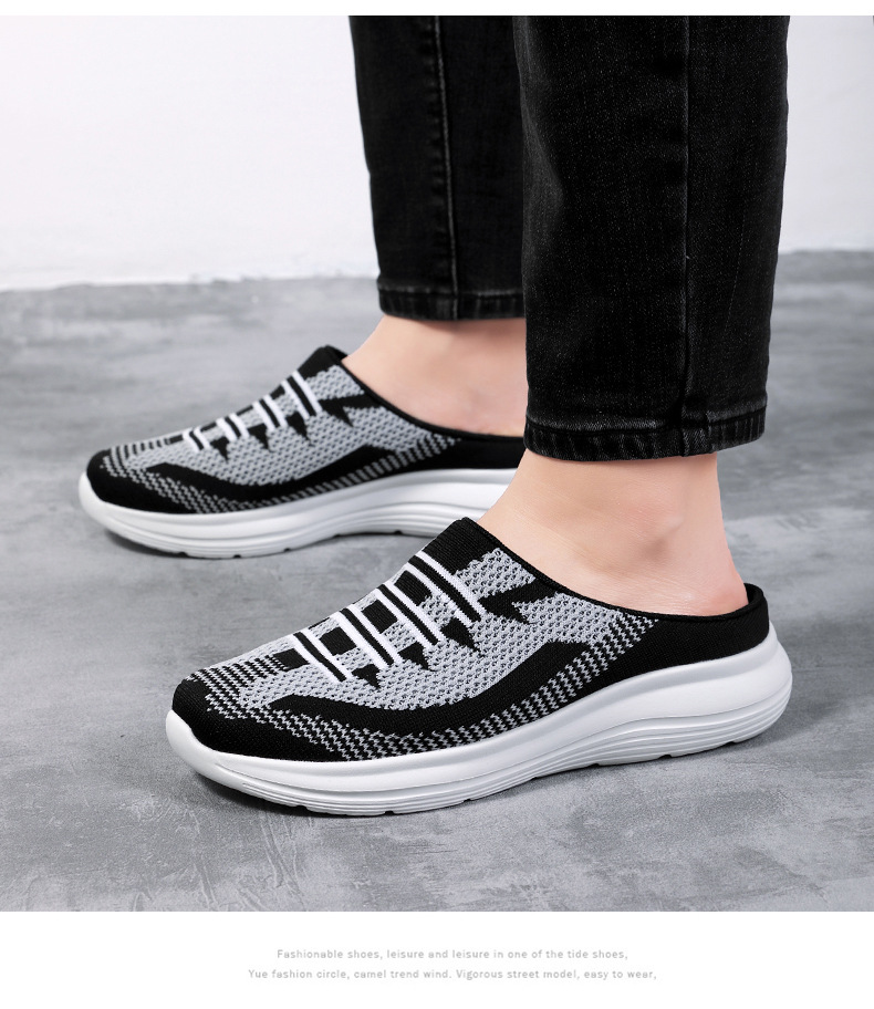 Semi Slipper Women's Shoes New Spring Summer Outerwear 41 Fly Woven Mesh Casual Shoes 42 Breathable Slip-on Lazybones' Shoes 36-43 Semi Slipper Women's Shoes New Spring Summer Outerwear 41 Fly Woven Mesh Casual Shoes 42 Breathable Slip-on Lazybones' Shoes 36-43