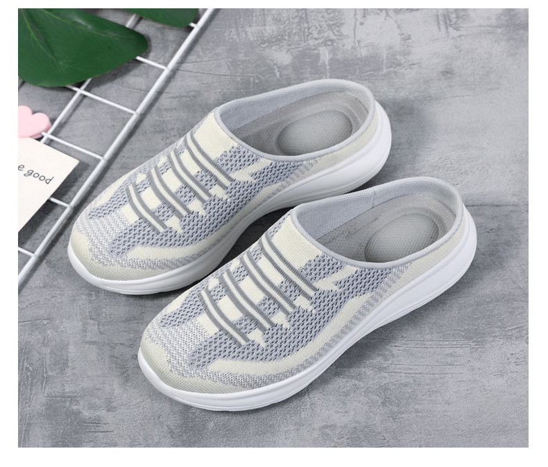Semi Slipper Women's Shoes New Spring Summer Outerwear 41 Fly Woven Mesh Casual Shoes 42 Breathable Slip-on Lazybones' Shoes 36-43 Semi Slipper Women's Shoes New Spring Summer Outerwear 41 Fly Woven Mesh Casual Shoes 42 Breathable Slip-on Lazybones' Shoes 36-43