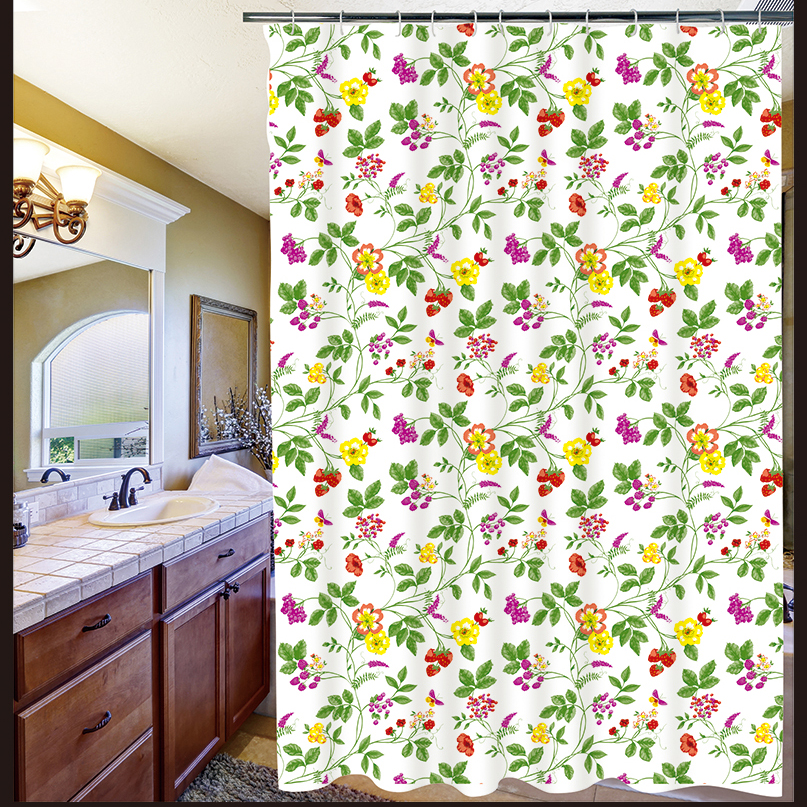 1.8*1.8 Bathroom Waterproof Mildew Shower Curtain Cloth Bath Punch-Free Shower Room Partition Hanging Curtain Bathroom Shower Curtain