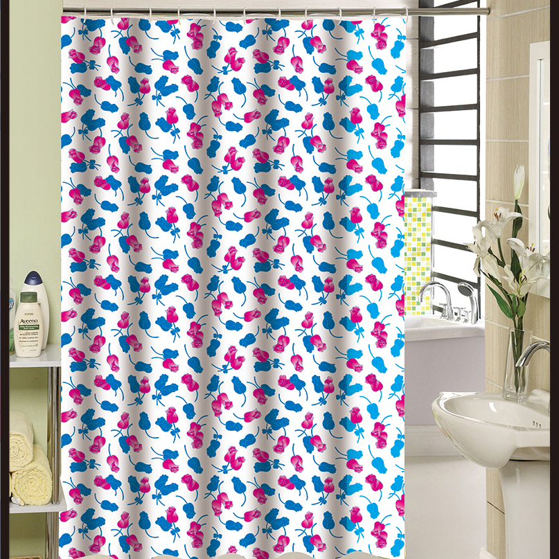 1.8*1.8 Bathroom Waterproof Mildew Shower Curtain Cloth Bath Punch-Free Shower Room Partition Hanging Curtain Bathroom Shower Curtain