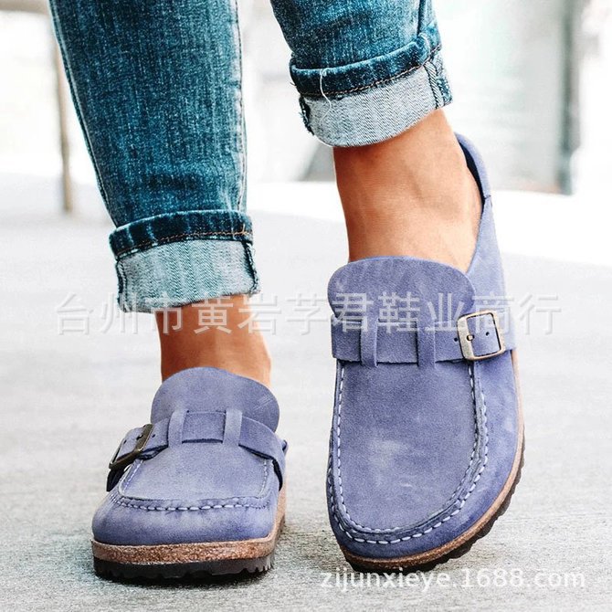 Sandals Baotou Wear Belt Buckle Slipper Women&#039;s CrossBorder Large Size Leisure Slippers Foreign Trade Women&#039;s Shoes