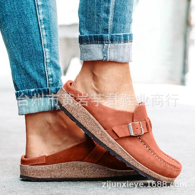 Sandals Baotou Wear Belt Buckle Slipper Women's CrossBorder Large Size Leisure Slippers Foreign Trade Women's Shoes Sandals Baotou Wear Belt Buckle Slipper Women's CrossBorder Large Size Leisure Slippers Foreign Trade Women's Shoes