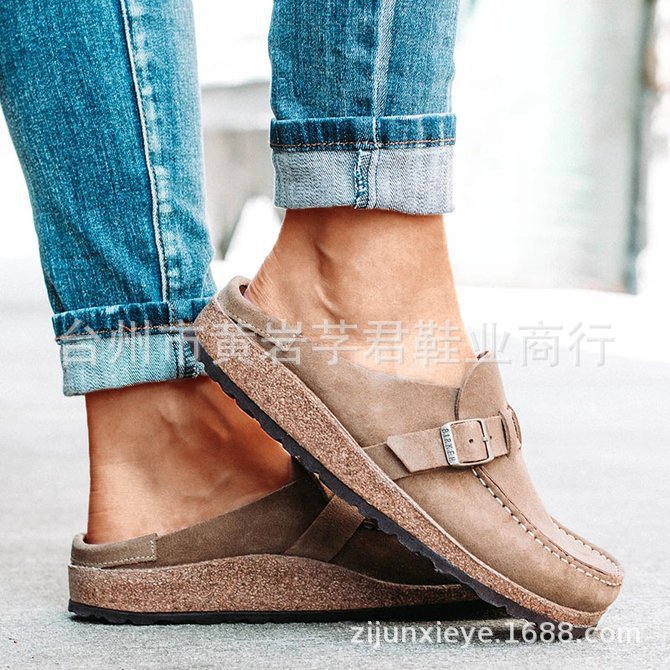 Sandals Baotou Wear Belt Buckle Slipper Women's CrossBorder Large Size Leisure Slippers Foreign Trade Women's Shoes Sandals Baotou Wear Belt Buckle Slipper Women's CrossBorder Large Size Leisure Slippers Foreign Trade Women's Shoes