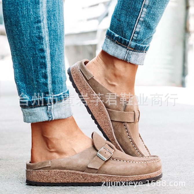 Sandals Baotou Wear Belt Buckle Slipper Women's CrossBorder Large Size Leisure Slippers Foreign Trade Women's Shoes Sandals Baotou Wear Belt Buckle Slipper Women's CrossBorder Large Size Leisure Slippers Foreign Trade Women's Shoes