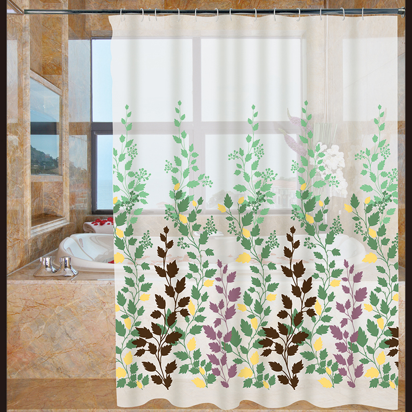 1.8*1.8 Bathroom Waterproof Mildew Shower Curtain Cloth Bath Punch-Free Shower Room Partition Hanging Curtain Bathroom Shower Curtain